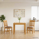 Dining Set 3 pcs Grey Solid Oak Wood 3430314