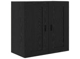 Highboard 2 pcs Black Oak Engineered Wood 3416233