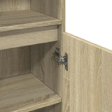 Bathroom Cabinet Sonoma Oak 30x30x190cm Engineered Wood 849669