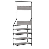 Clothes Rack with Shoe Storage Grey Sonoma 70x34x184 cm 837875