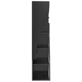 Corner Cabinet 32x32x140cm Engineered Wood Black 889876