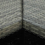Corner Bar Table Grey 100x50x105 cm Poly Rattan 313482