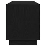 TV Cabinet with LED Lights Black Oak 160.5x41x50 cm 3328427