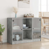 Sideboard Concrete Grey 102x37x75.5 cm Engineered Wood 3295874