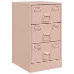 ZNTS Bedside Cabinets 2 pcs Pink 34.5x39x62 cm Steel 841778