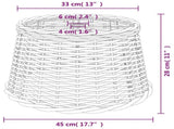 Ceiling Lamp Shade Brown 45x28 cm Wicker 364378