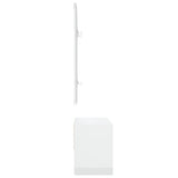 Hallway Furniture Set High Gloss White Engineered Wood 808789