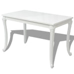 ZNTS Dining Table 116x66x76 cm High Gloss White 243383