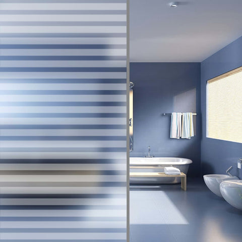 Window Film Frosted Stripes Design 0.9x50 m PVC 146108