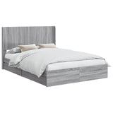 Bed Frame with Storage and Headboard Grey Sonoma 140 x 200 cm 3414024