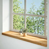 Window Sills 2 pcs Light Brown 120x25x2 cm Solid Wood Oak 4009146