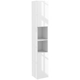 Freestanding Bathroom Cabinet, High Gloss Storage Cabinet with Doors and Adjustable Shelves, 30 30 T3398P343303