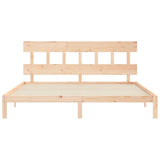 Bed Frame without Mattress 200x200 cm Solid Wood Pine 3193616