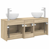 Bathroom Cabinet Set 3 pcs Sonoma Oak 49.5 x 35 x 63 cm 3405797