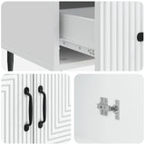 Sideboard with Drawer White 66 x 34.5 x 95 cm Engineered Wood 894895