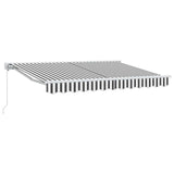 Manual Retractable Awning Anthracite and White 3 x 2.5 m 3420218