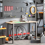Workbench 140x60x81.5 cm Solid Wood Oak 3309675