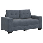 Sofa Set with Cushion 3 pcs Grey 221 x 78 x 80 cm Velvet 3324640