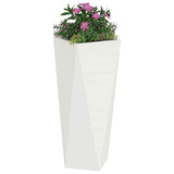 Planter White 30 x 30 x 75 cm Steel 883768