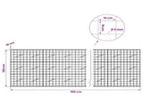 Gabion with 5 mm Wire and 10x10 cm Mesh 700x10x150 cm 3464960