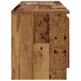 TV Cabinet with LED Lights Old Wood 120x30x36 cm Engineered Wood 856347