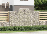 Arched Gabion Baskets 15 pcs 200x50x160/180 cm Galvanised Iron 3146396