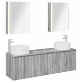 Bathroom Cabinet Set 5 pcs Grey Sonoma Engineered Wood 3406572