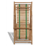 Sun Lounger Natural Bamboo Bamboo Full size Foldable 41492