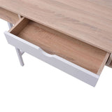 Desk with 1 Drawer Oak and White 20135