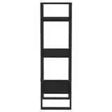 3-Tier Book Cabinet Black 40x30x105 cm Solid Pinewood 806496
