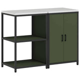 Kitchen Storage Set HATTEM 2 pcs Olive Green Cold-rolled Steel 3392690