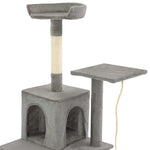 ZNTS Cat Tree with Sisal Scratching Posts 120 cm Grey 170590