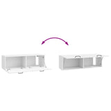 Wall-Mounted TV Cabinet High Gloss White 98 x 31 x 30 cm 898729