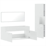 3 Piece Bathroom Furniture Set White Engineered Wood 3308526