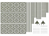 Privacy Screen Olive 100 x 50 x 180 cm Steel 868573
