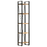 ZNTS 5-Tier Bookcase 39x30x180 cm Solid Mango Wood 320616