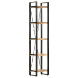 ZNTS 5-Tier Bookcase 39x30x180 cm Solid Mango Wood 320616