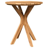Side Table Brown 70 x 70 x 75 cm Solid Teak Wood 42006359