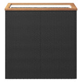 Planter Black 80x40x80 cm Poly Rattan 319417