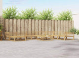 Outdoor Sofa Set 9 pcs White Solid Acacia Wood 3386883