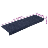 Stair Mats Self-adhesive 20 pcs 65x21x4 cm Anthracite Rectangular Edge 3365720