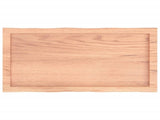 Table Top Light Brown 80x40x cm Treated Solid Wood Live Edge 363939