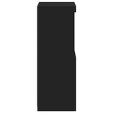 Sideboard Black Engineered wood, Glass Medium Sideboard 836687