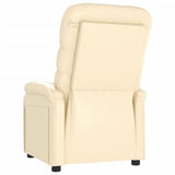 Recliner Chair Cream Faux Leather 342687