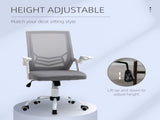 Mesh Office Chair with Flip-up Armrest, Swivel Computer Chair with Lumbar Support, Adjustable T3398P344645