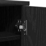 Shoe Cabinet Black Oak 60x35x92 cm Engineered Wood 862074