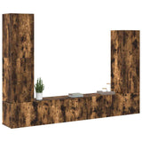 4 Piece TV Cabinet Set Smoked Oak Engineered Wood 3114635