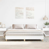 Bed Frame No Mattress White 200x200 cm Engineered Wood 3328699