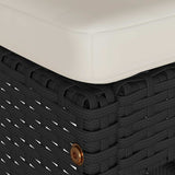 Garden Bar Stools with Cushions 6 pcs Black Poly Rattan 368692