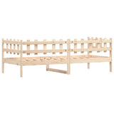 Day Bed without Mattress 90x190 cm Single Solid Wood Pine 840382